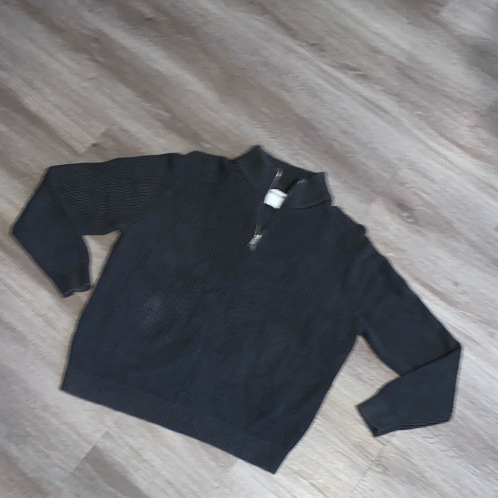 Old Navy Men's Dark Gray Zip-Up Sweater